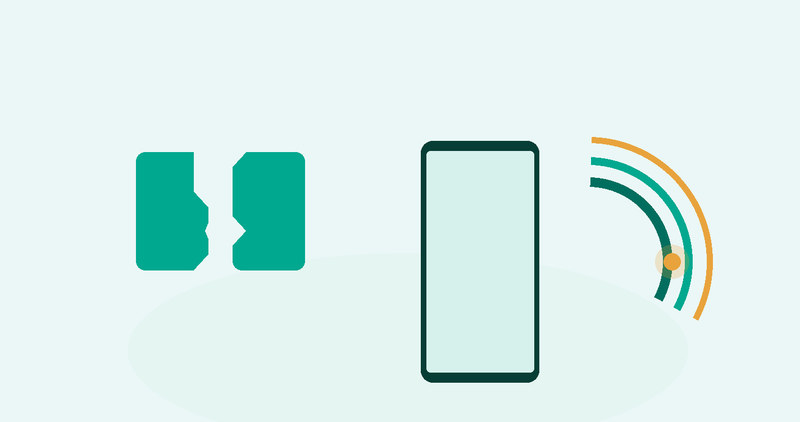 Illustration: a cracked dialog card beside a phone and an arc that stops short