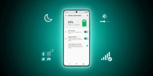 Android battery optimization settings screen showing improved battery life and power saving features